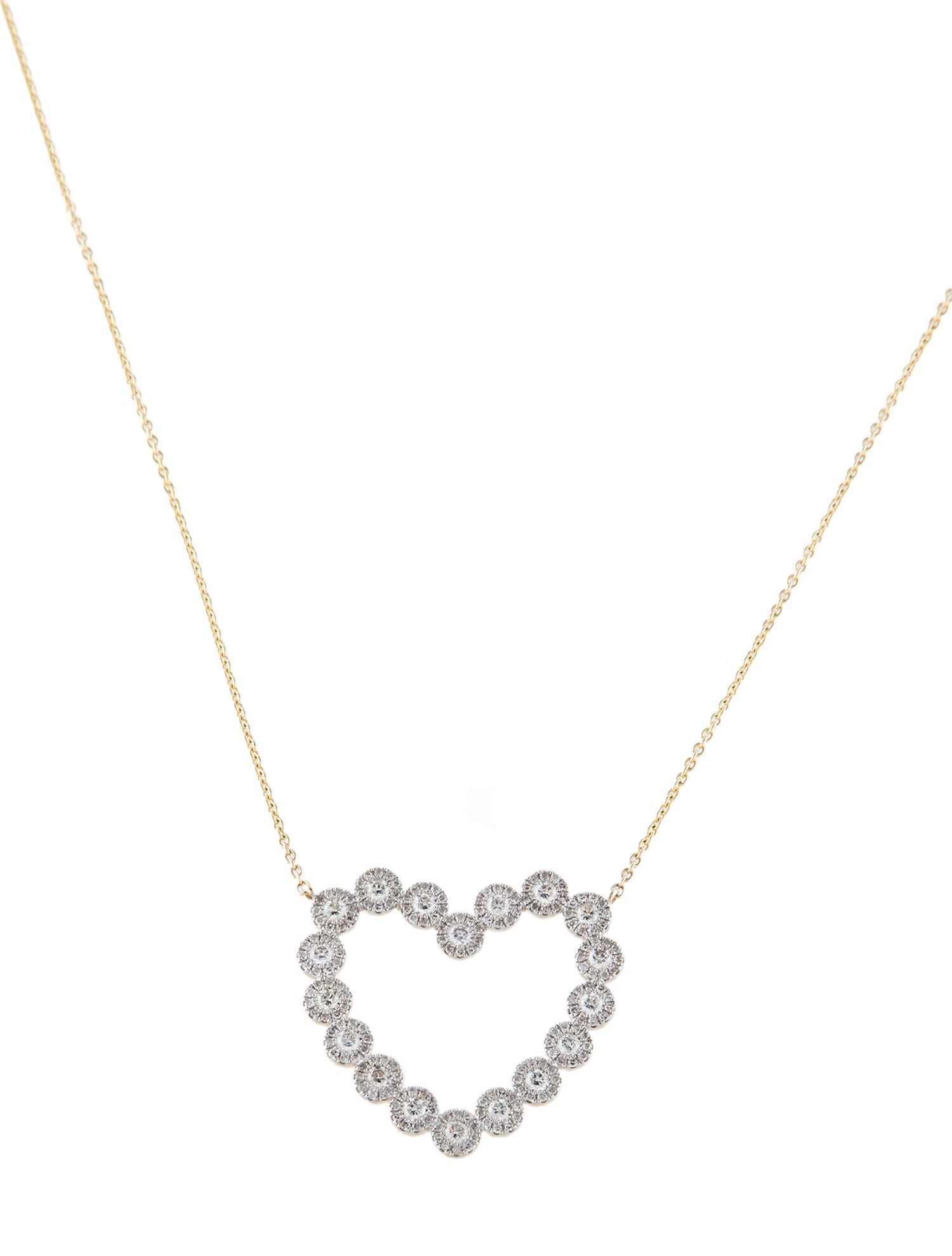 Necklace 14K 1.06ctw Diamond Heart Pendant Necklace