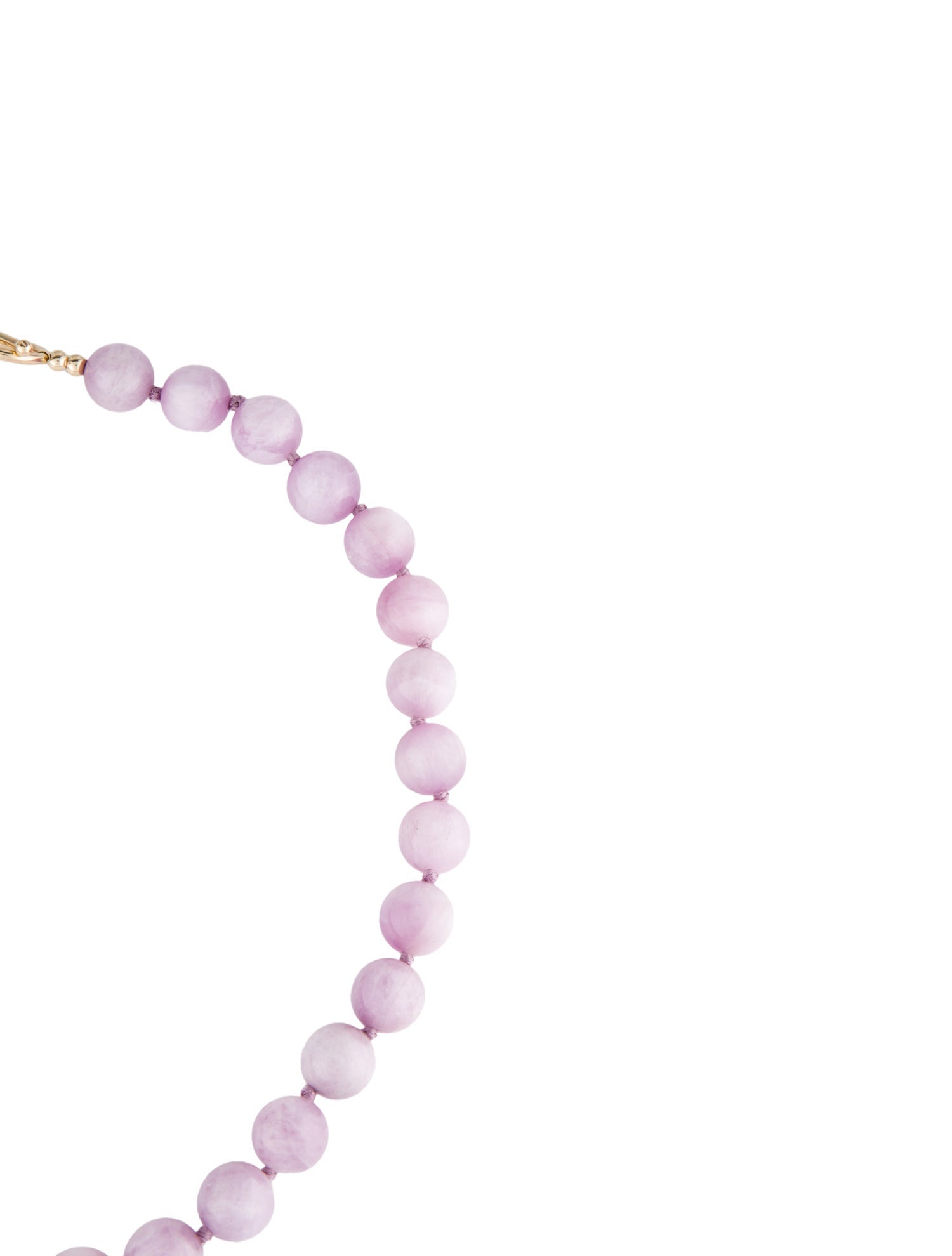 Necklace 14K Kunzite Bead Strand Necklace