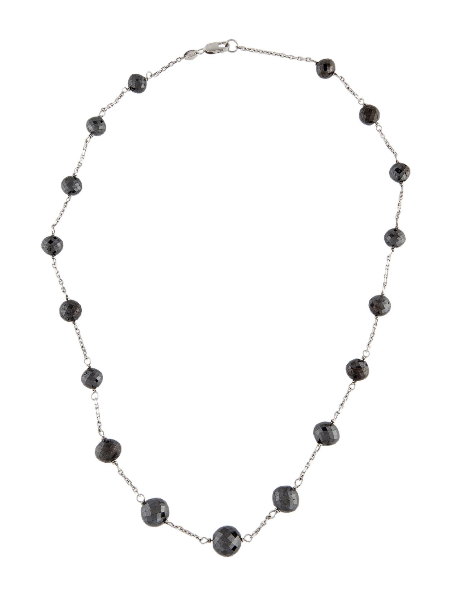 Necklace Platinum Diamond Bead Station