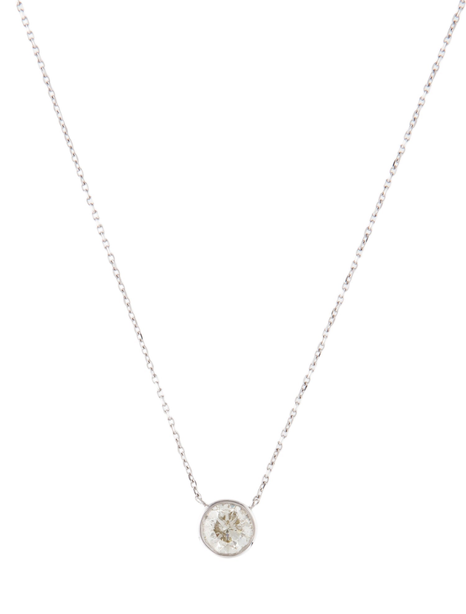 Necklace 14K Diamond Bezel Set Pendant