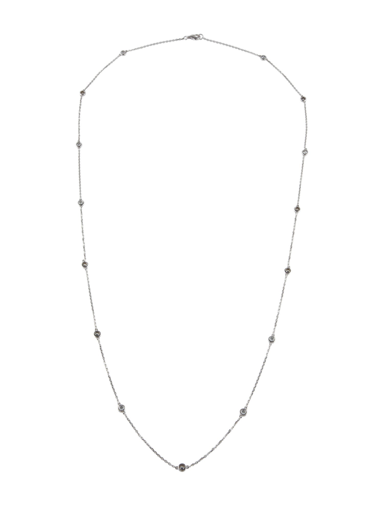 Necklace 14K Diamond Station Necklace
