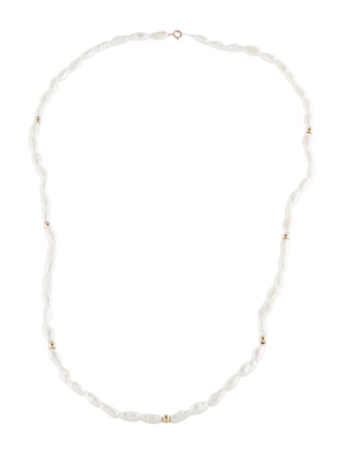 Necklace 14K Rice Pearl Choker Necklace