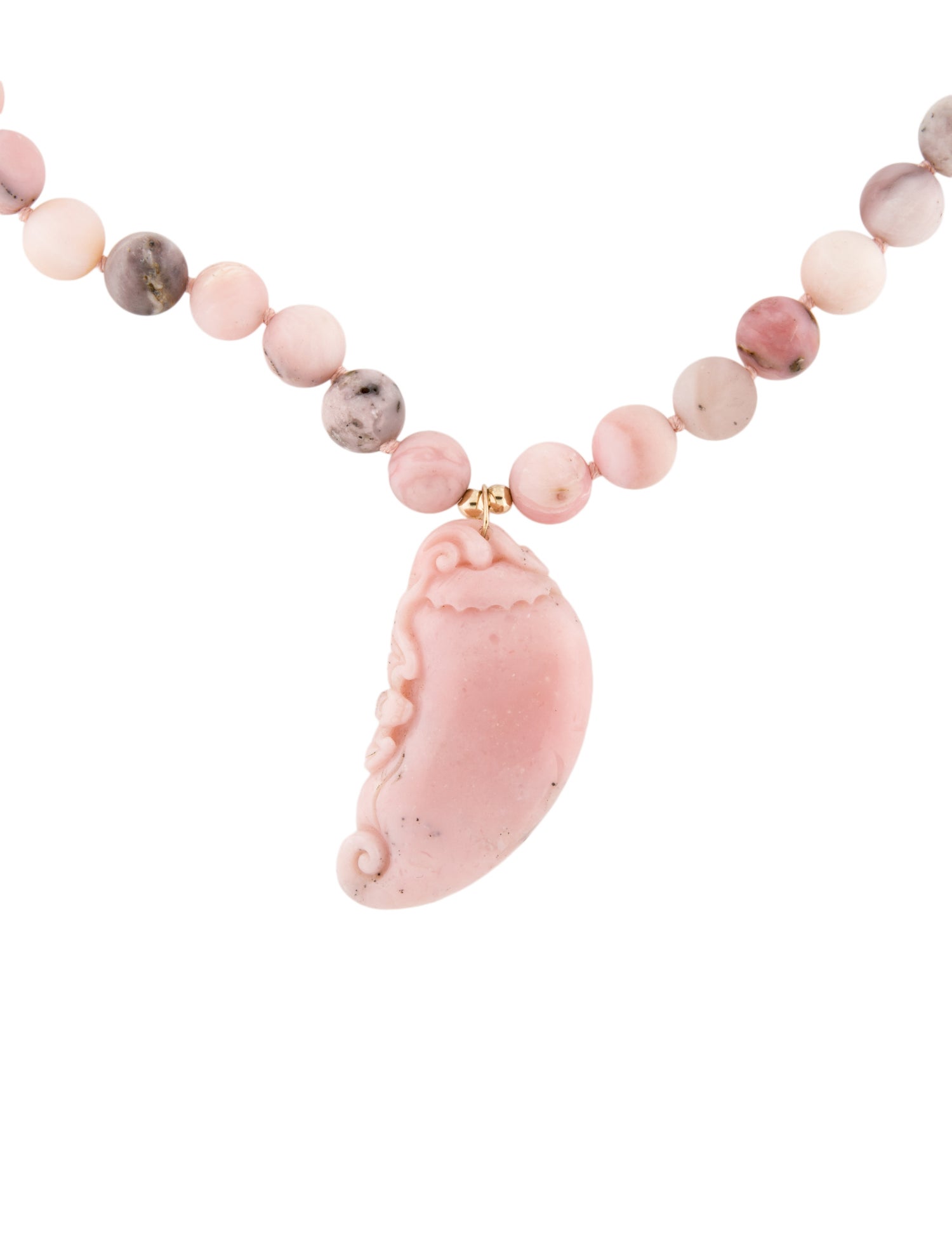 Necklace 14K Opal Beaded Pendant