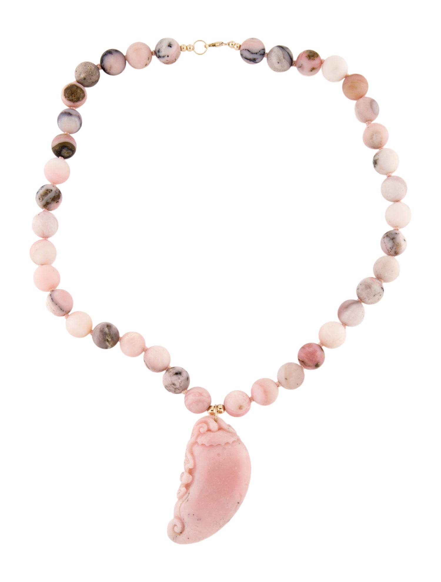 Necklace 14K Opal Beaded Pendant