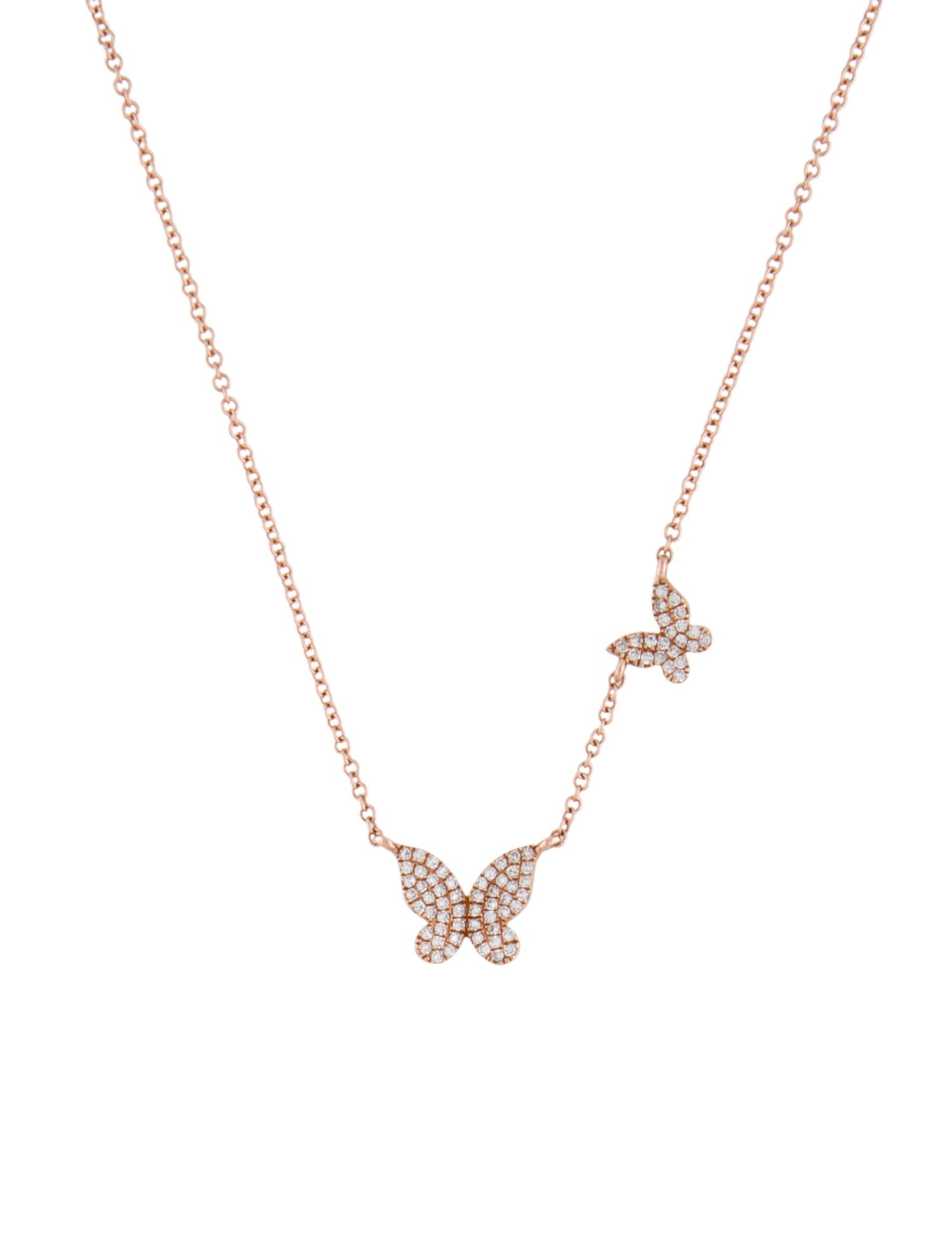 Necklace 14K Diamond Butterfly Pendant Necklace