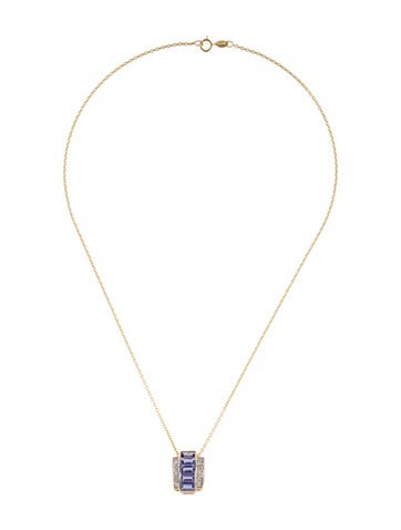 Necklace Pendant 14K 1.06ctw Tanzanite & Diamond