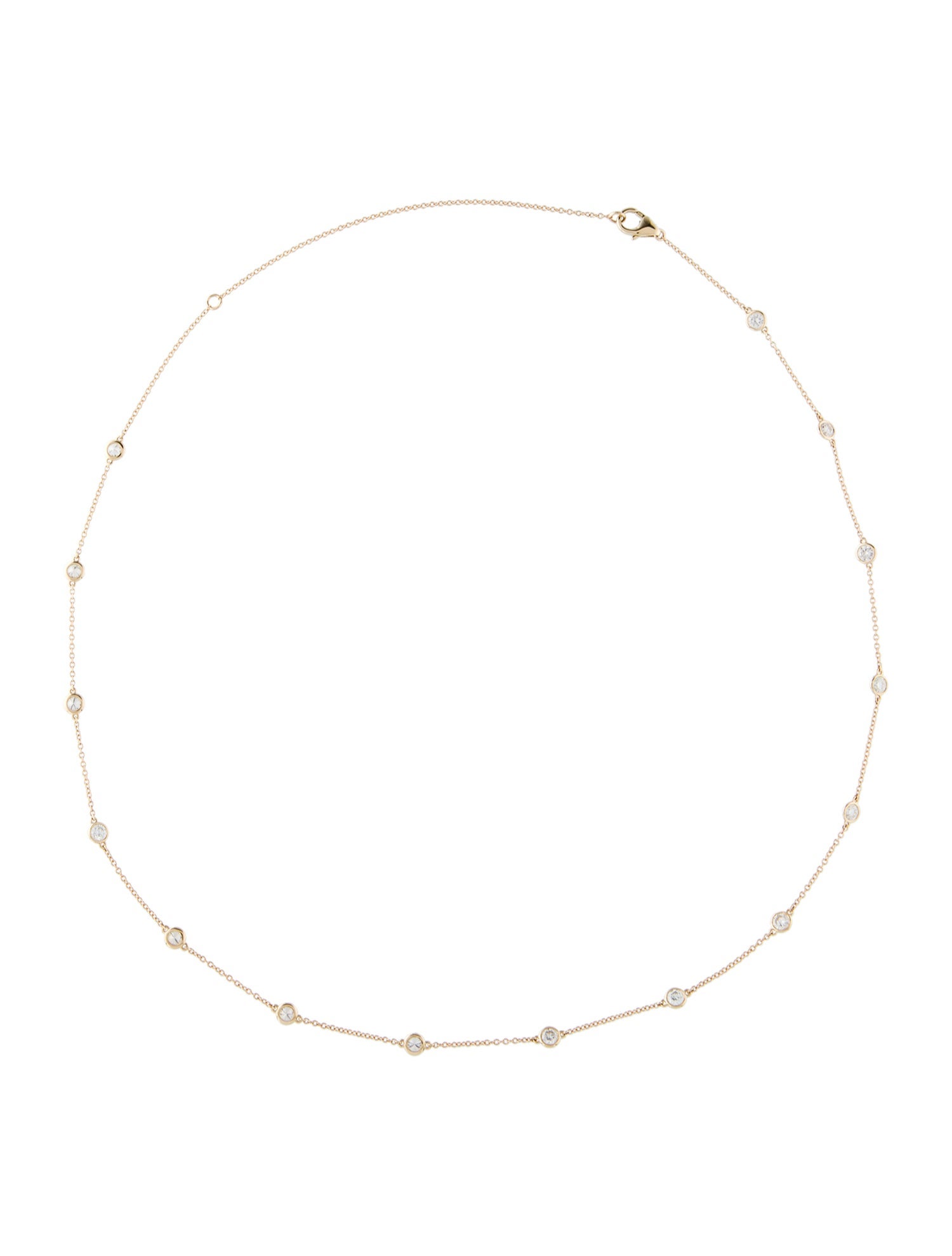 Necklace 14K 1.37ctw Diamond Station Necklace