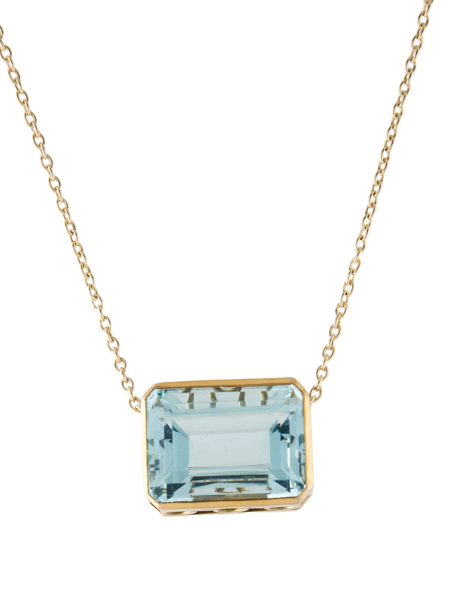 Necklace 14K 32.75ct Aquamarine Pendant Necklace