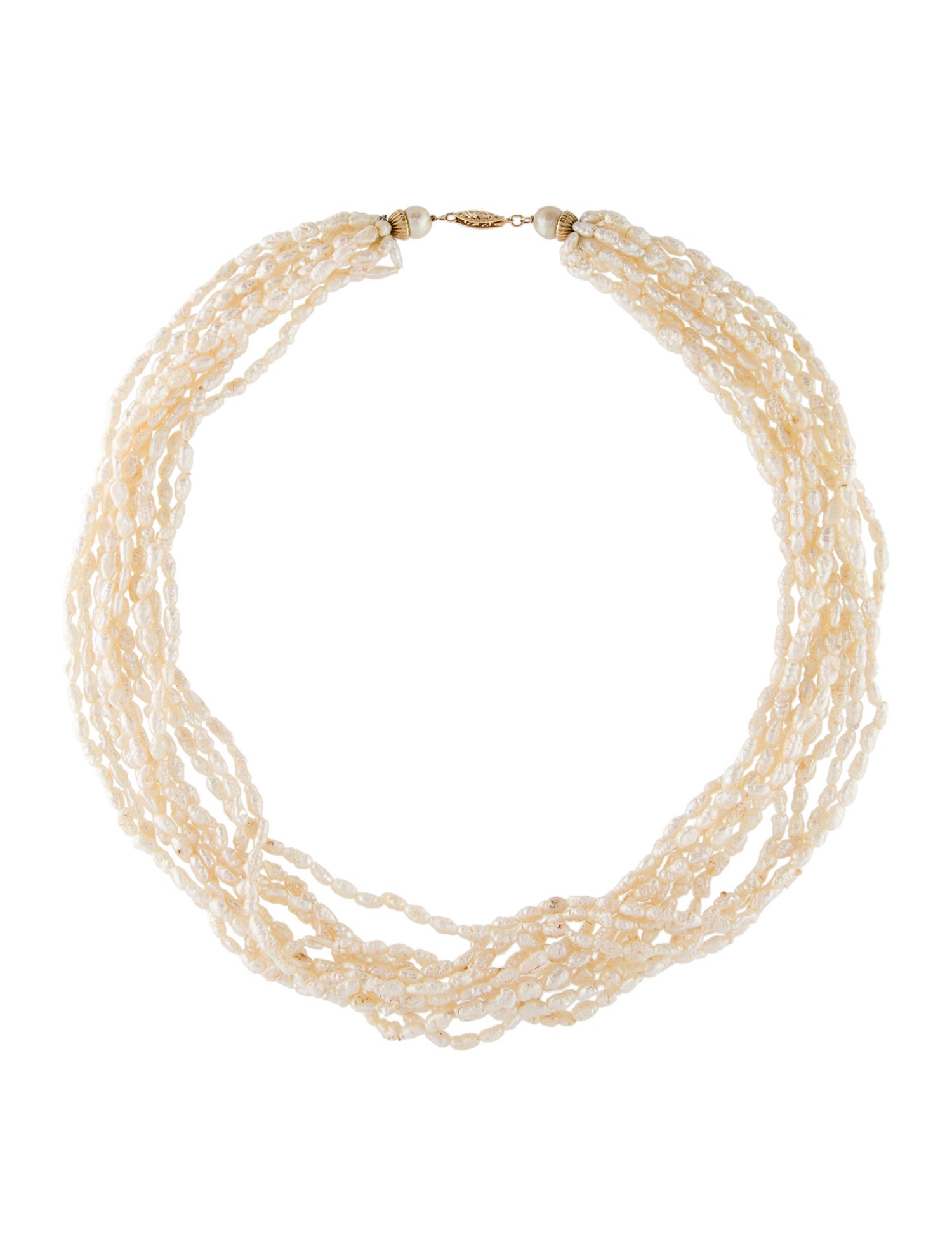 Necklace 14K Pearl Multistrand Necklace