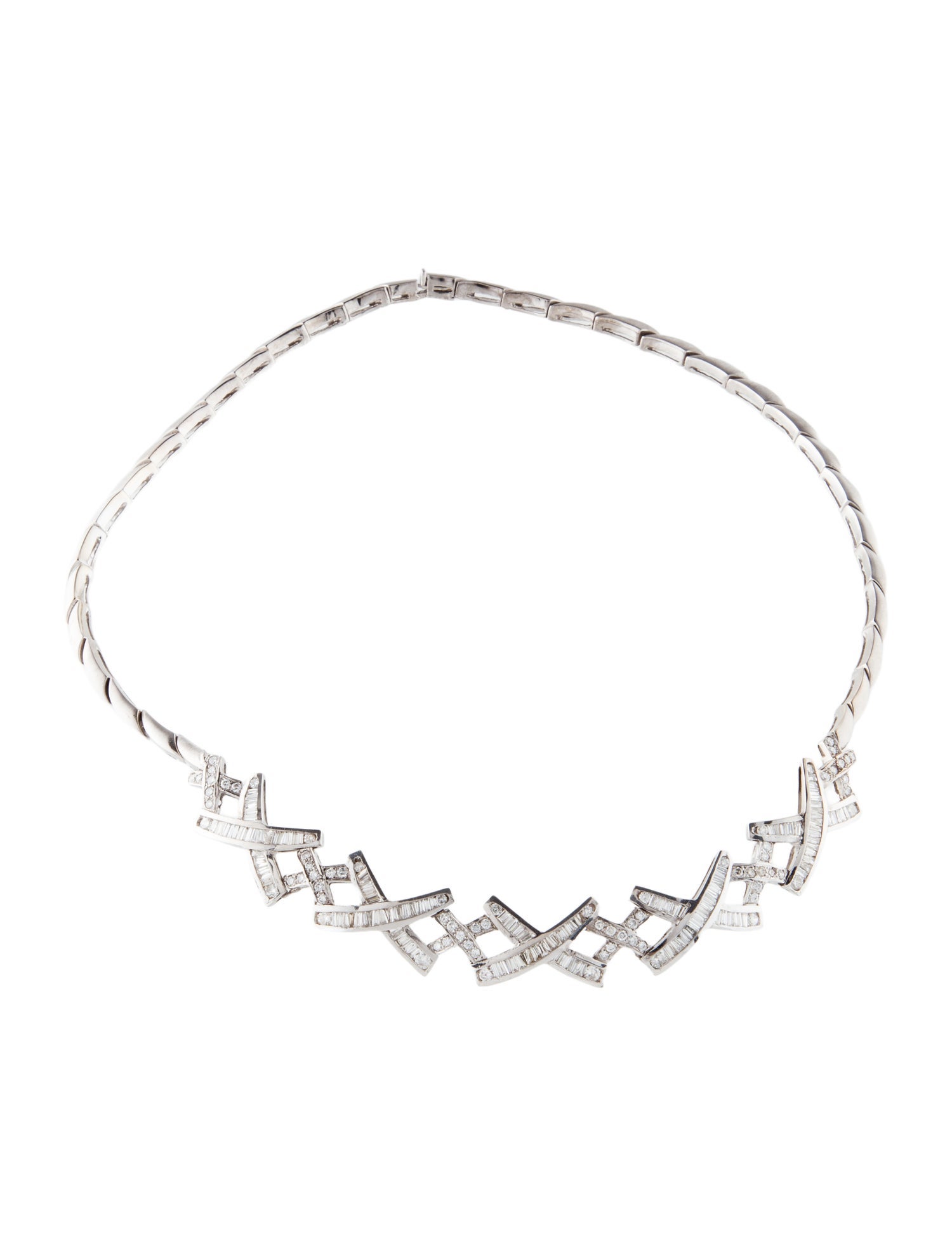 Necklace 18K 3.85ctw Diamond Collar Necklace