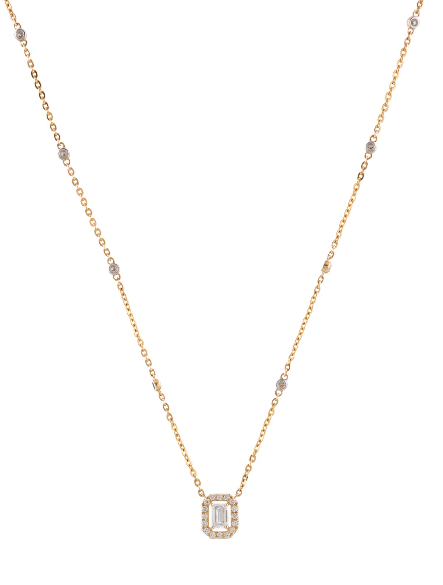 Necklace 18K Diamond Pendant Necklace