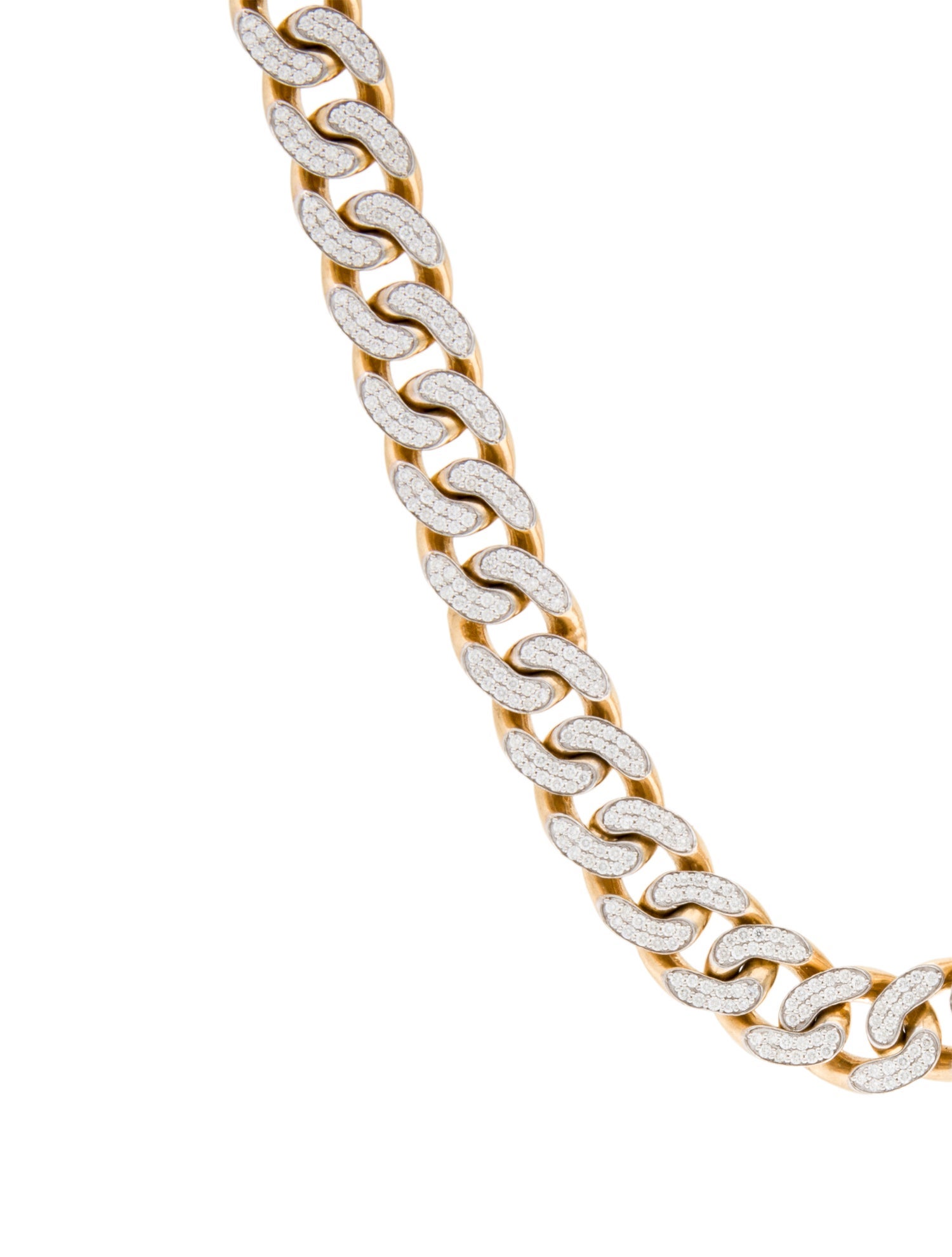 Necklace 18K 9.43ctw Diamond Curb Chain Necklace