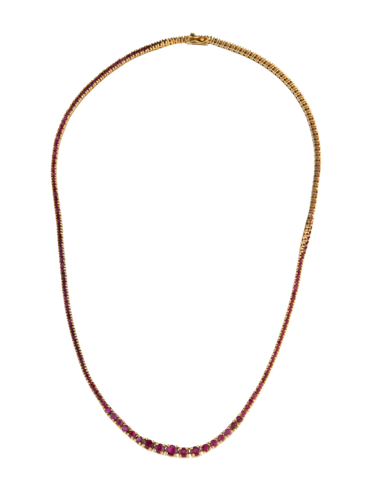 Necklace 14K 5.81ctw Ruby Tennis