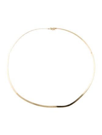 Necklace 14K Herringbone Chain Choker Necklace