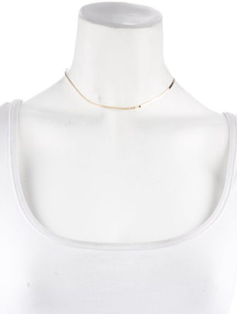 Necklace 14K Herringbone Chain Choker Necklace