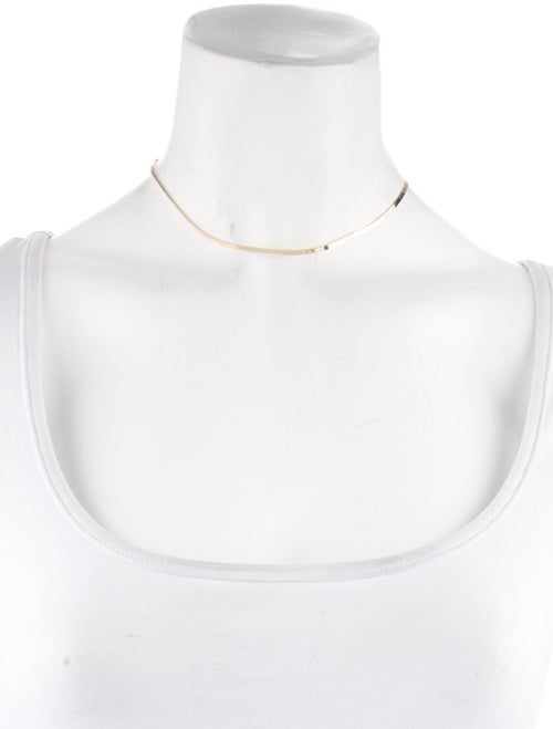 Necklace 14K Herringbone Chain Choker Necklace
