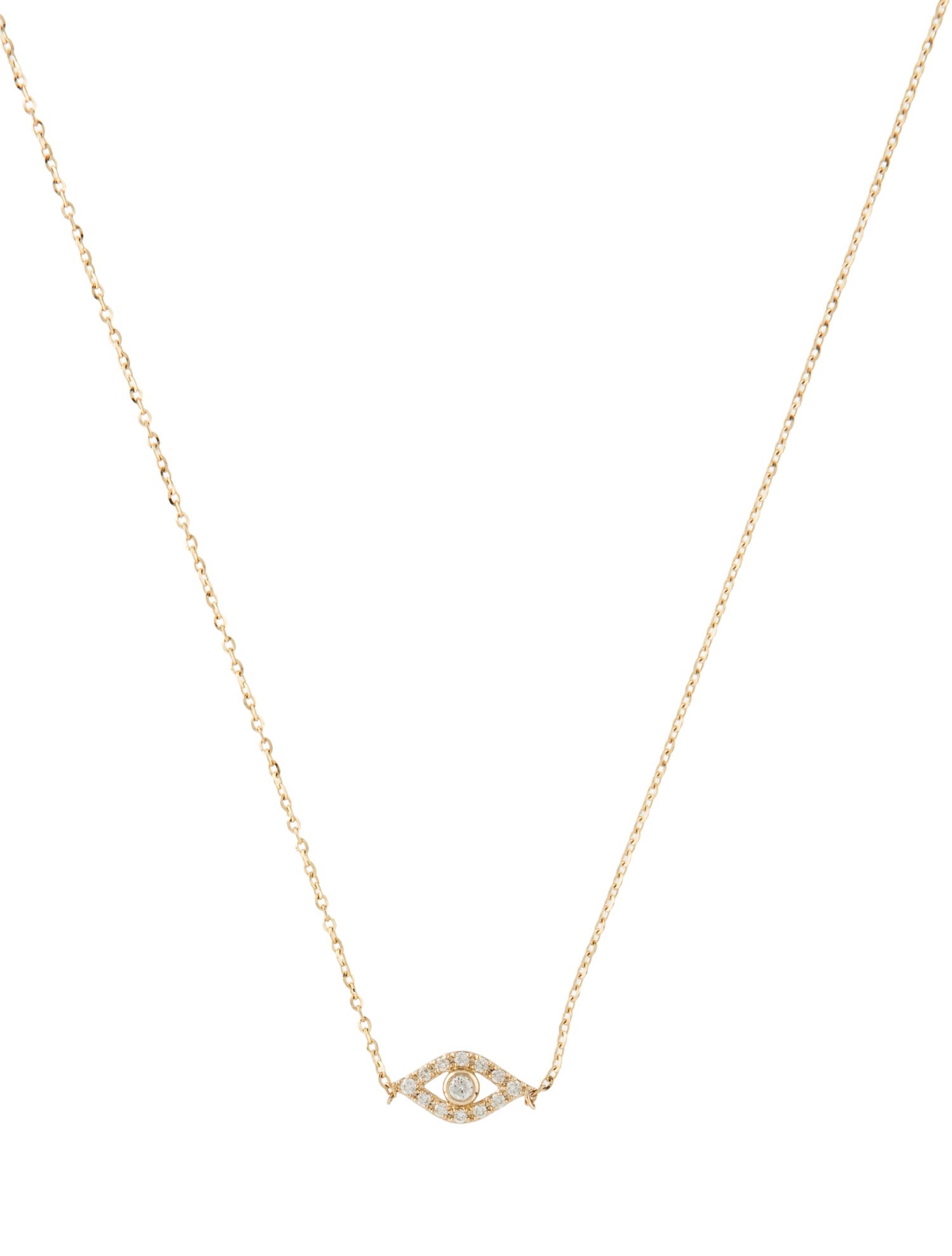Necklace 14K Diamond Eye Pendant Necklace