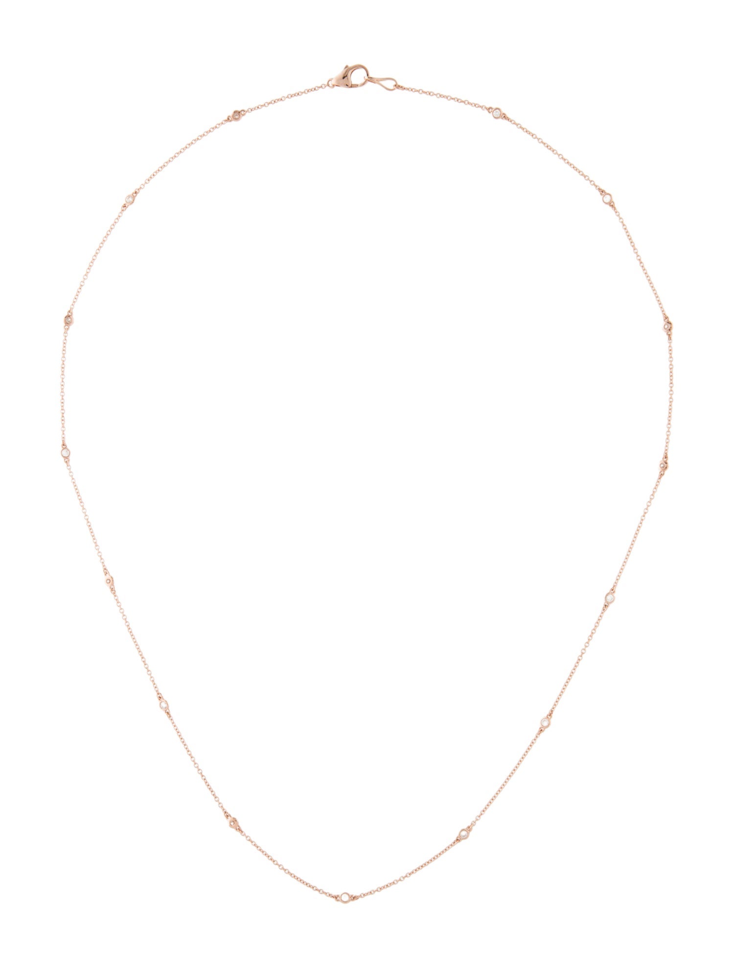 Necklace 14K Diamond Station Necklace