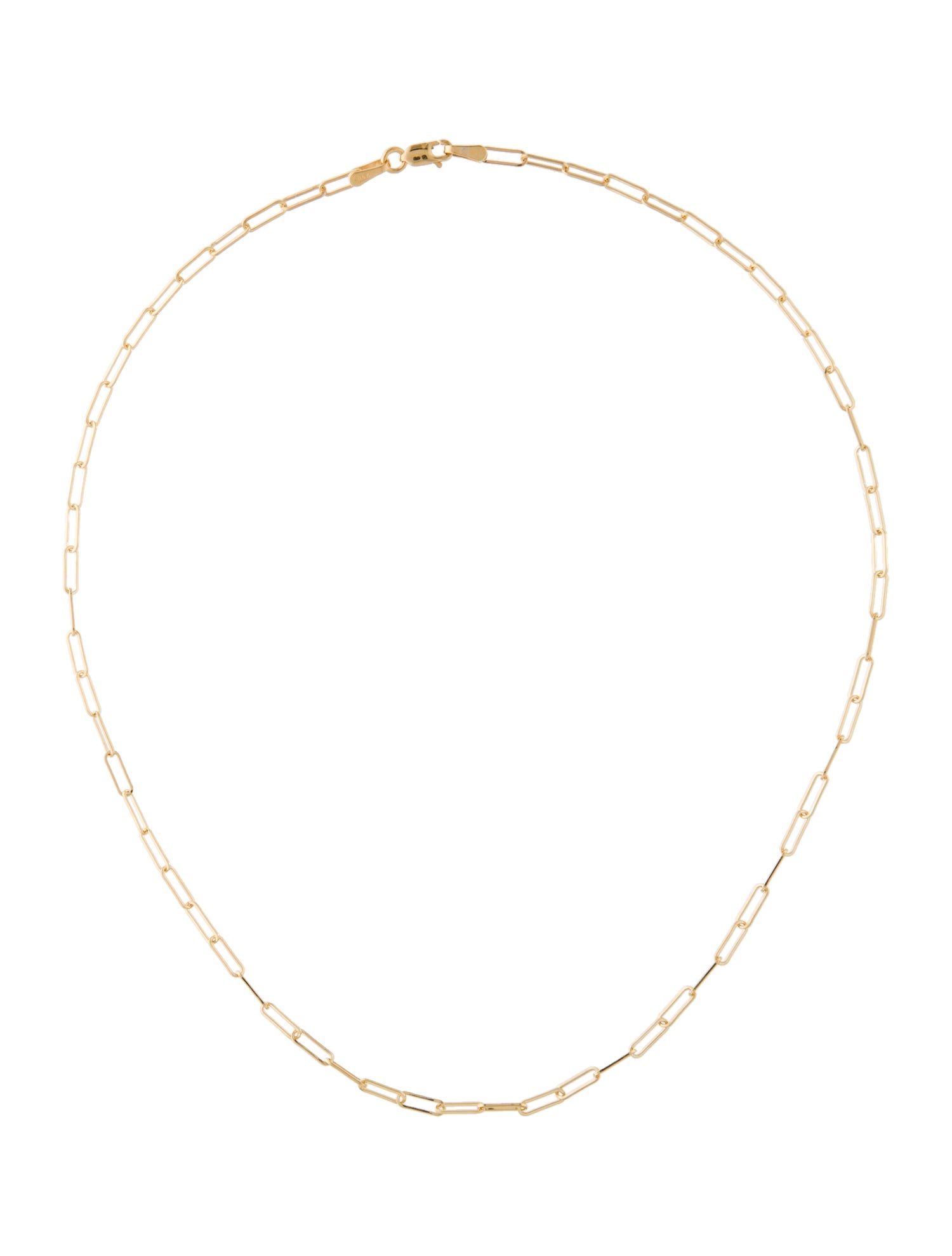 Necklace 14K Paperclip Link Choker Necklace