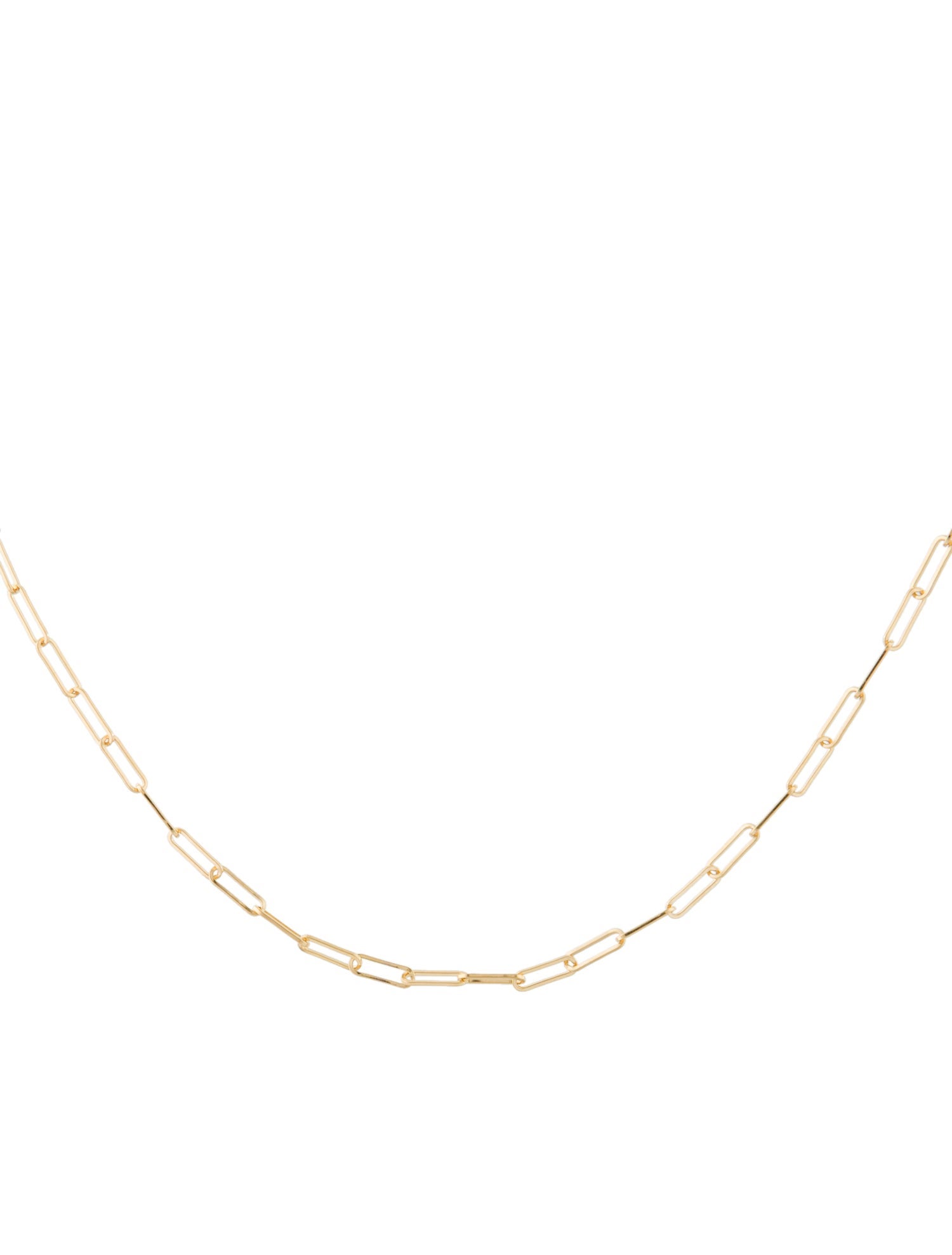 Necklace 14K Paperclip Link Choker Necklace