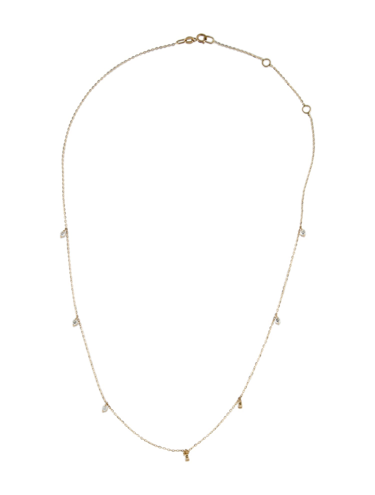 Necklace 14K Diamond Station Necklace
