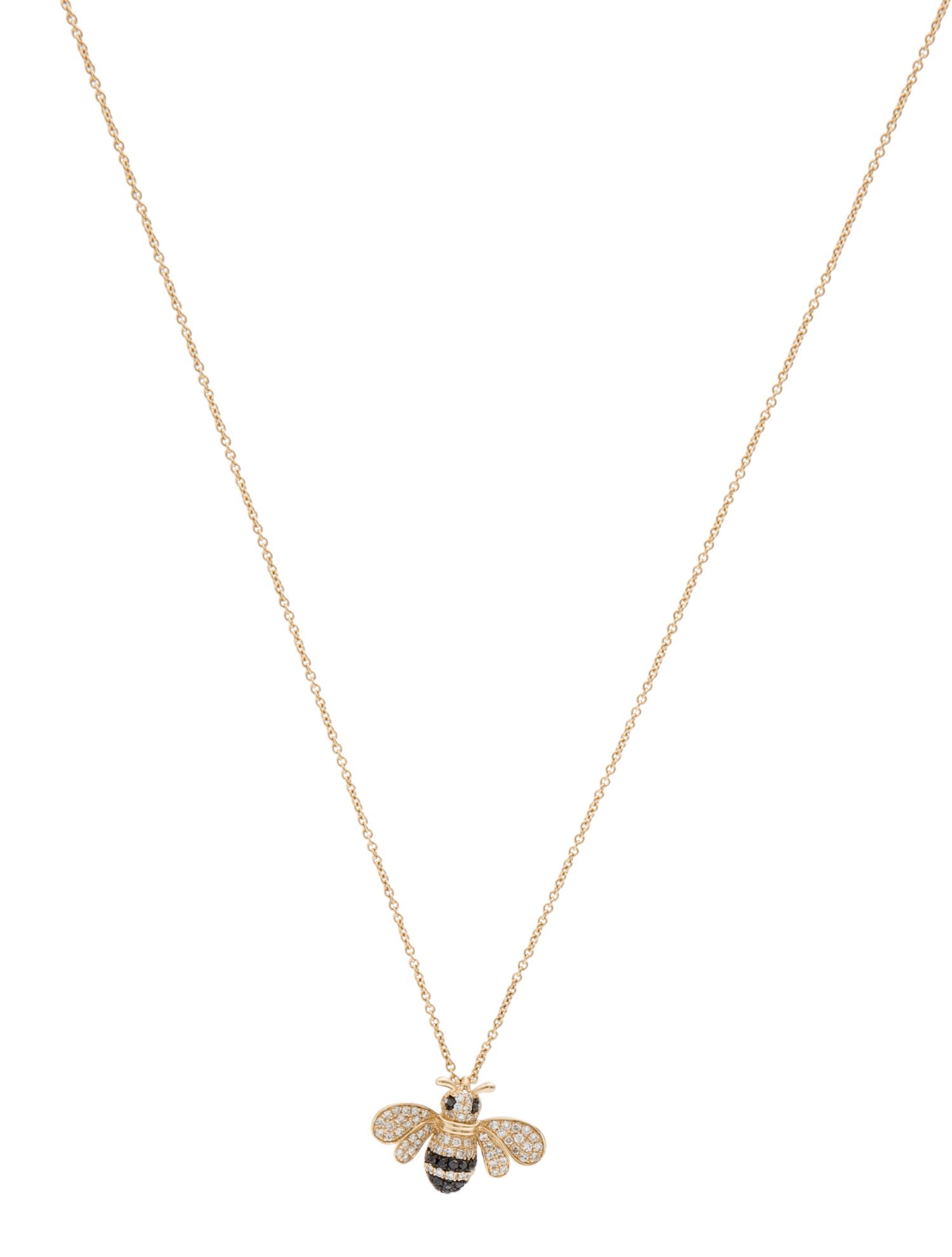 Necklace 14K Diamond Bee Pendant Necklace