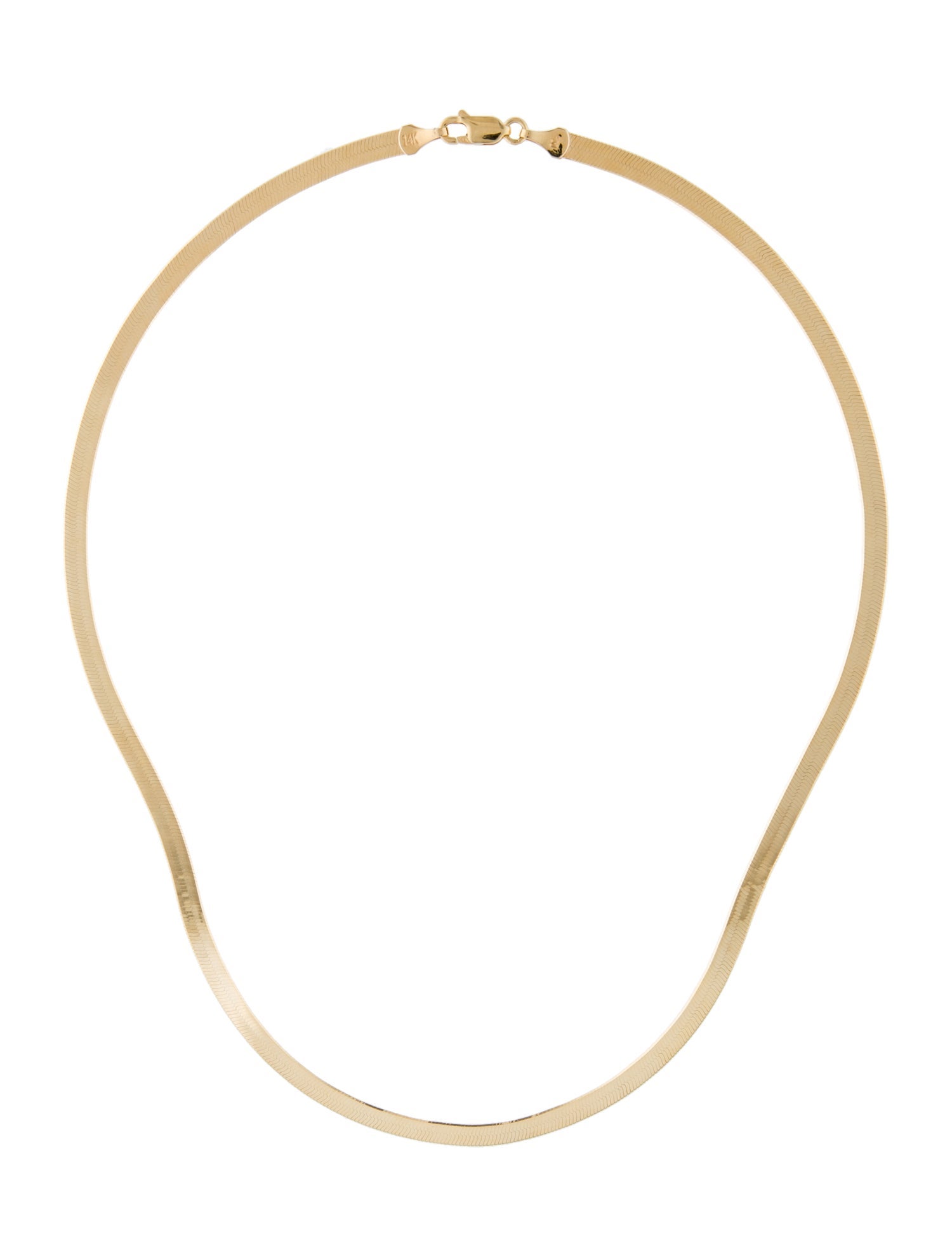 Necklace 14K Herringbone Chain Necklace