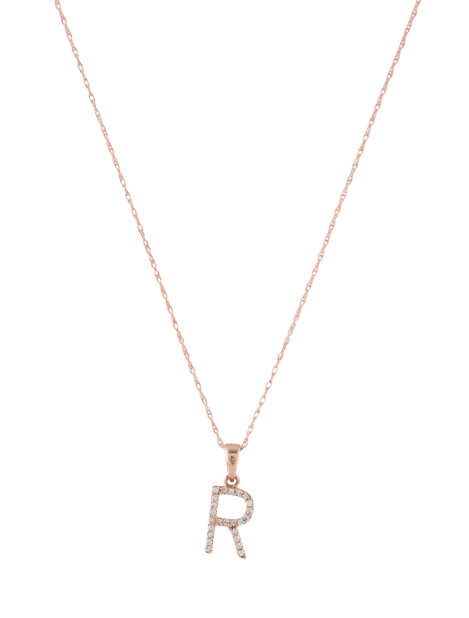 Necklace 14K Diamond Initial 'K' Pendant Necklace
