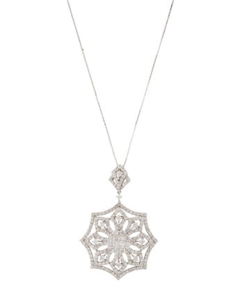 Necklace 18K 3.07ctw Diamond Pendant w/ 14K Necklace