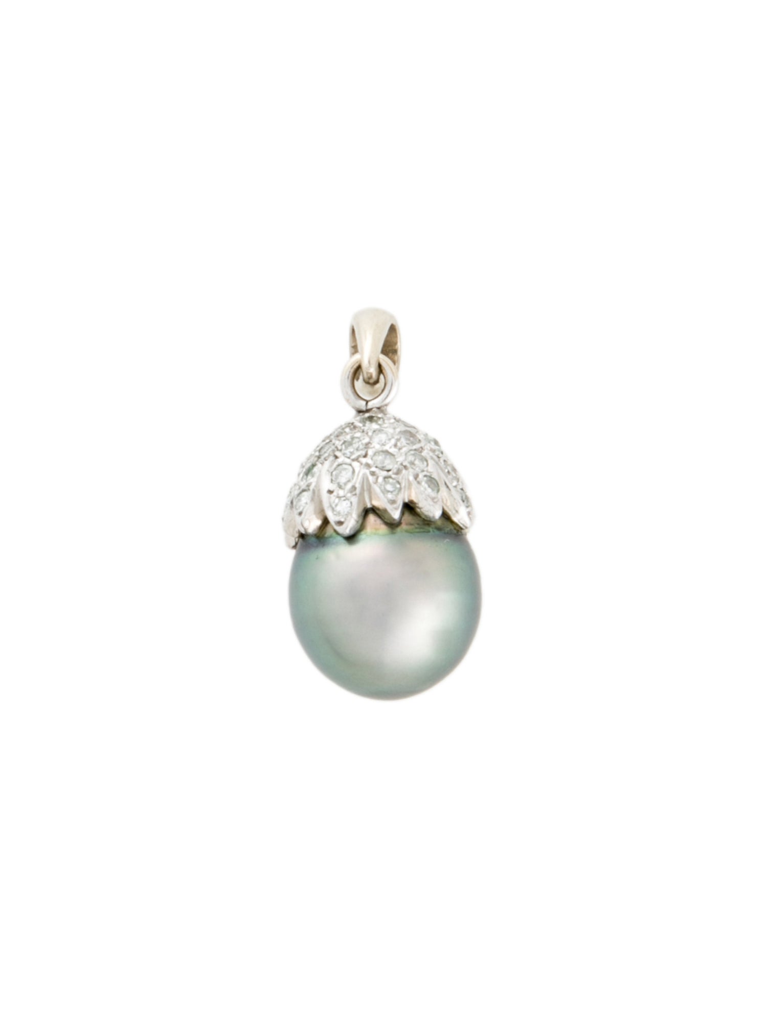 Necklace 14K Pearl & Diamond Pendant