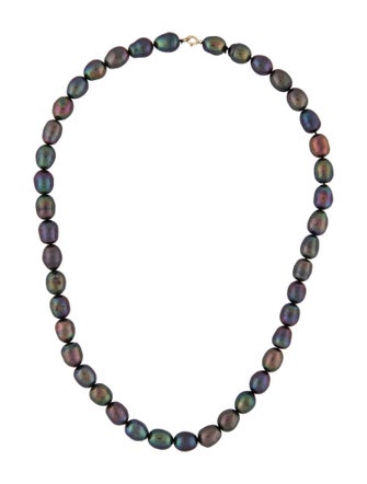 Necklace 14K Dyed Pearl Strand Necklace