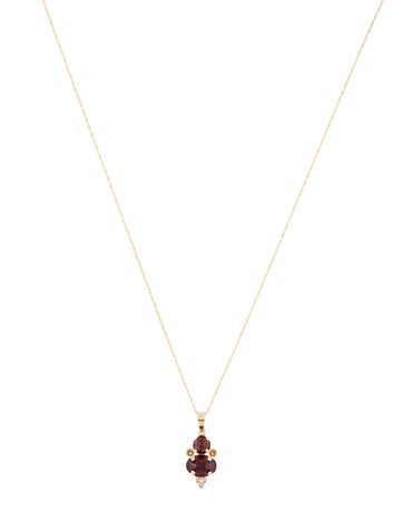 Necklace Pendant 14K 1.33ctw Garnet