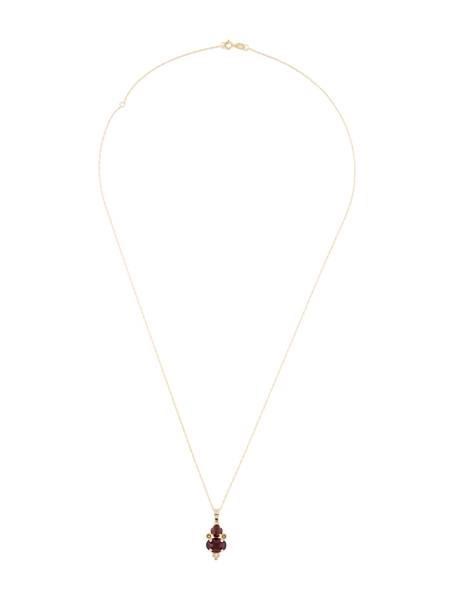 Necklace 14K 1.33ctw Garnet Pendant Necklace