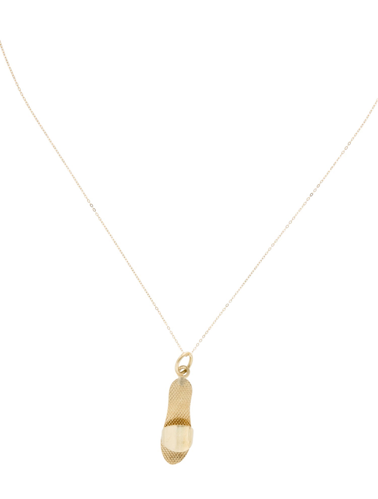 Necklace 14K Slipper Pendant Necklace