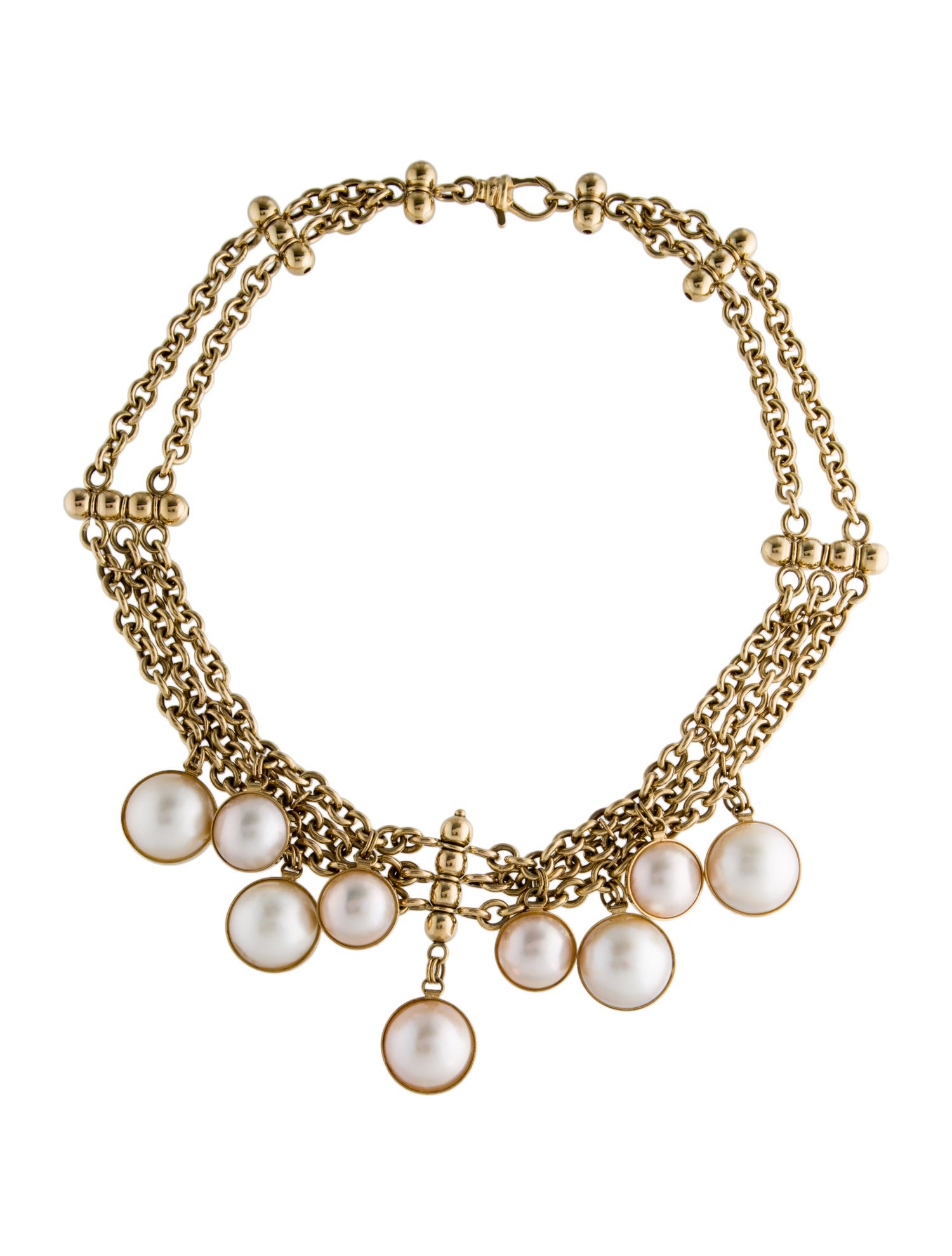 Necklace 18K Pearl Collar Necklace