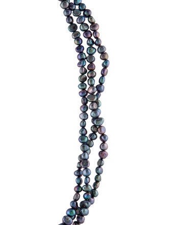 Necklace 14K Dyed Pearl Multistrand Necklace