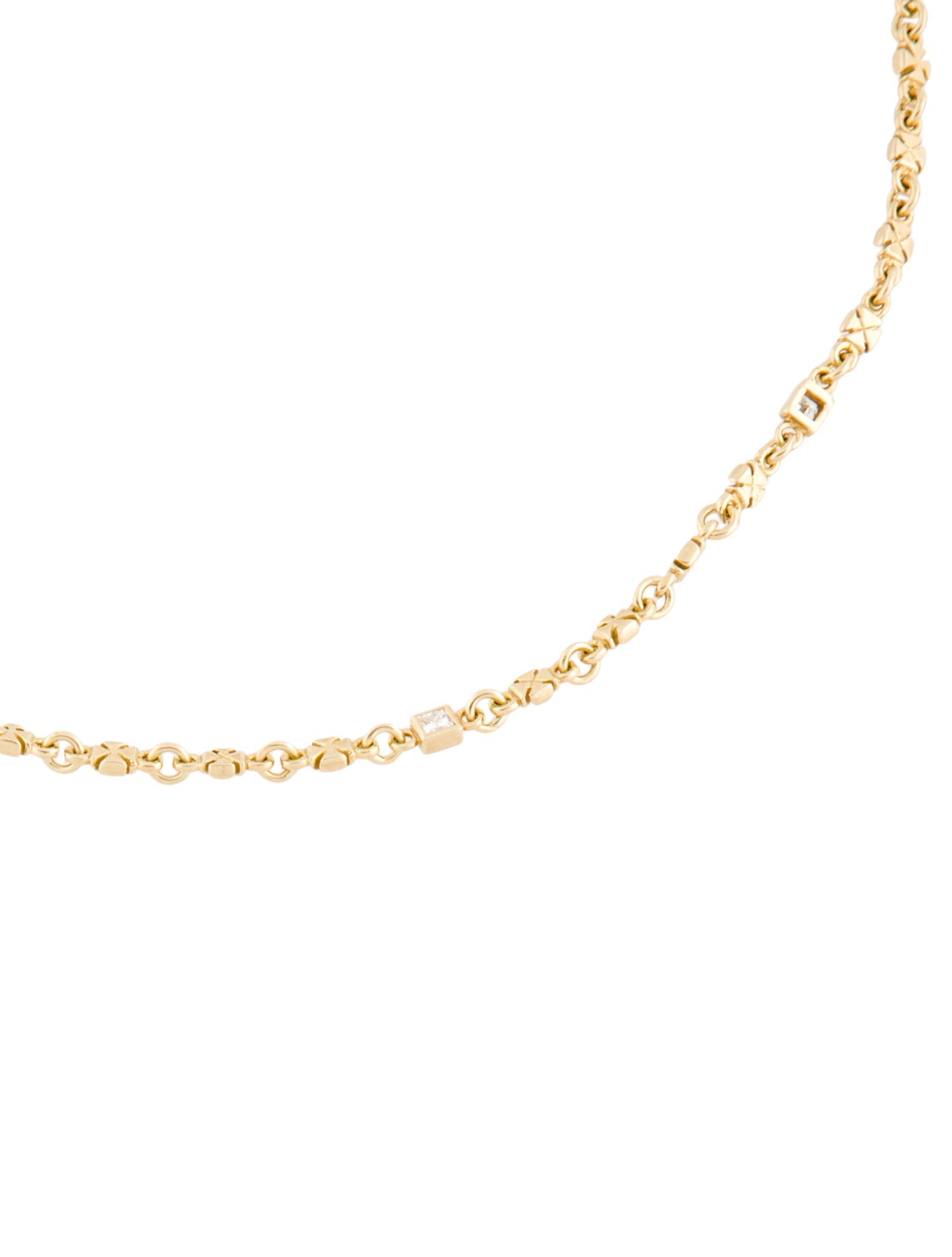 Necklace 18K Diamond Maltese Cross Chain Necklace