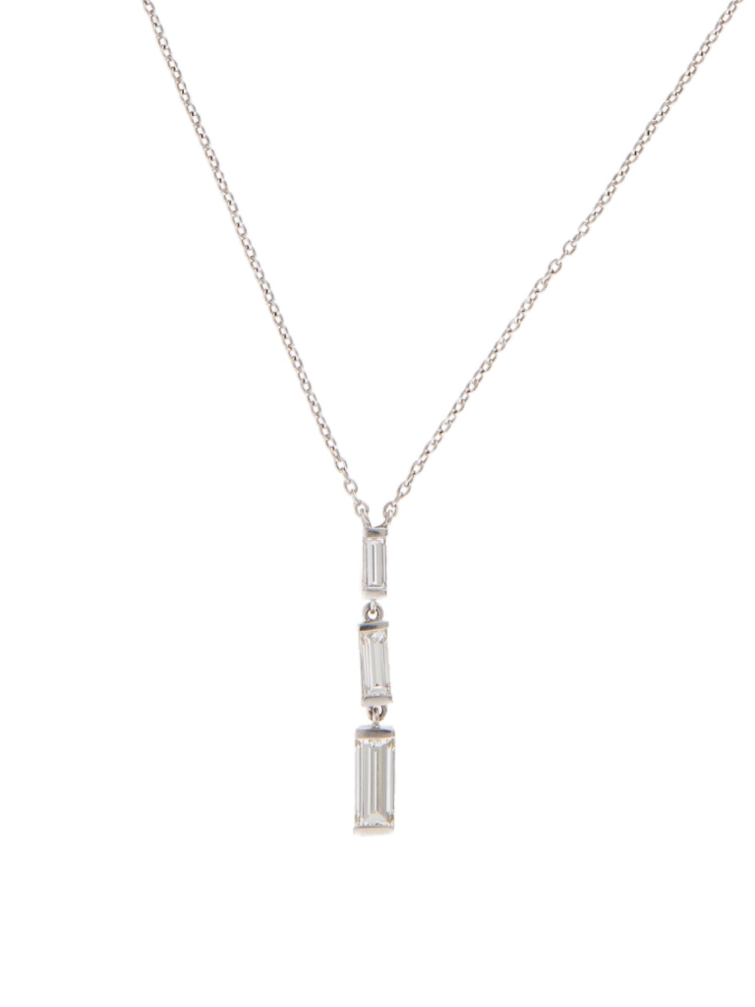 Necklace Platinum 1.67ctw Diamond Pendant Necklace