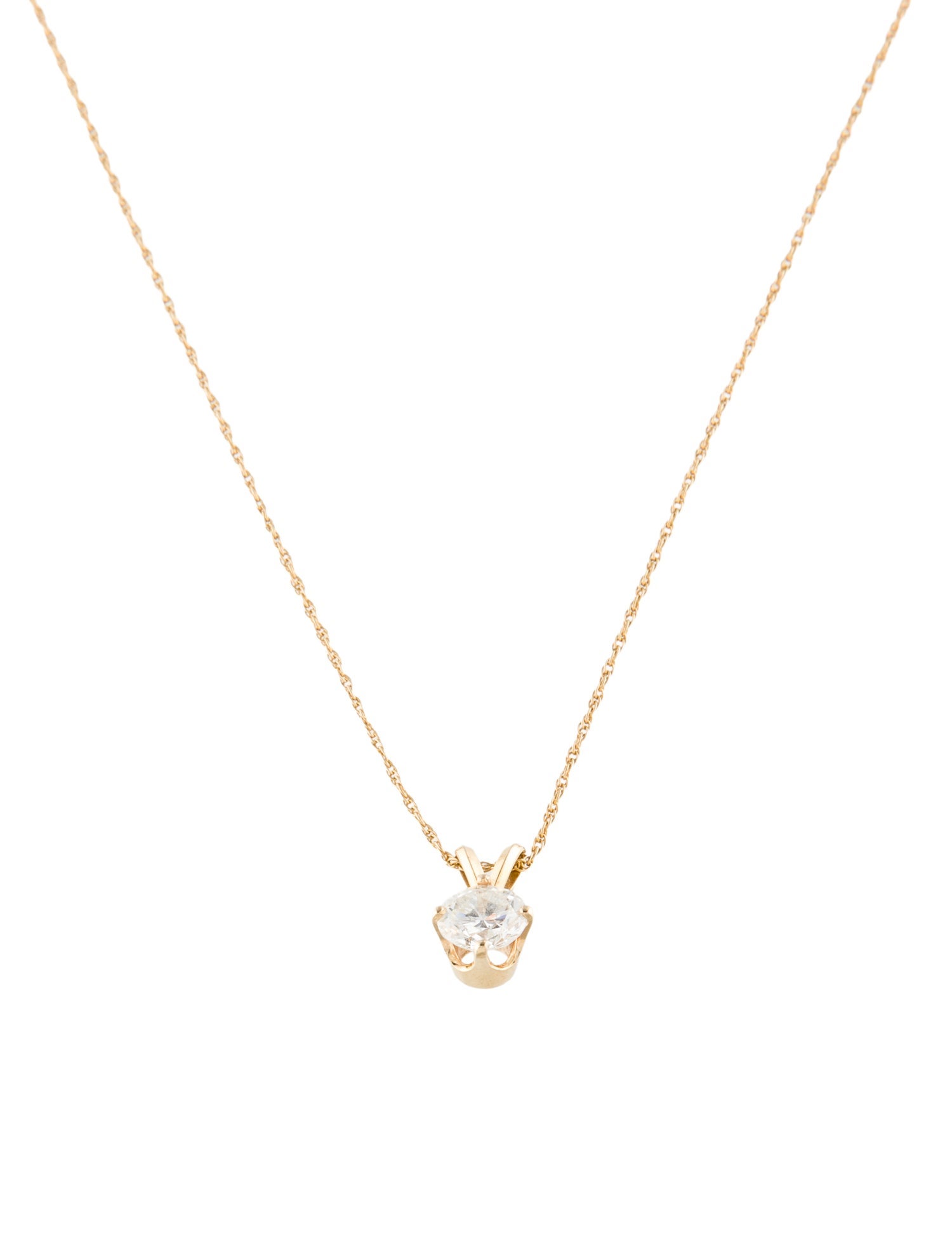 Necklace 14K 1.03ct Diamond Pendant