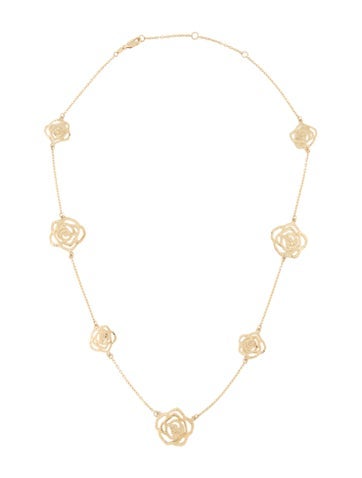 Necklace Station 14K Laser Cut Rose Petal