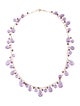 Jewelmak 14K Amethyst & Rhodolite Beaded Necklace