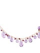 Jewelmak 14K Amethyst & Rhodolite Beaded Necklace