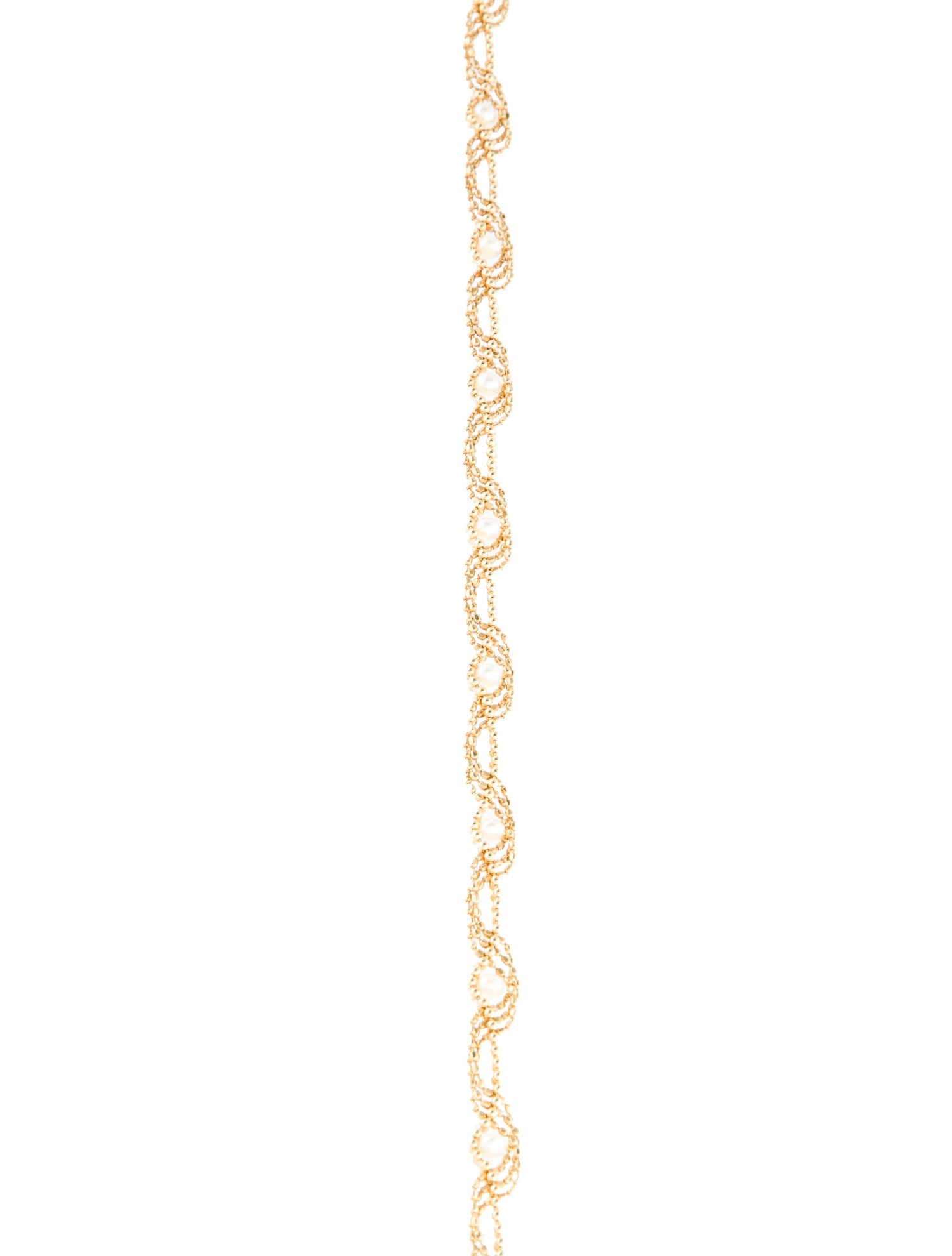 Necklace 18K Pearl Chain Necklace