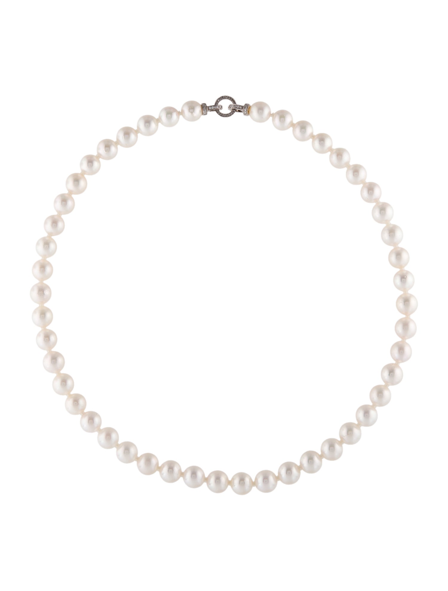 Necklace 18K Pearl & Diamond Necklace