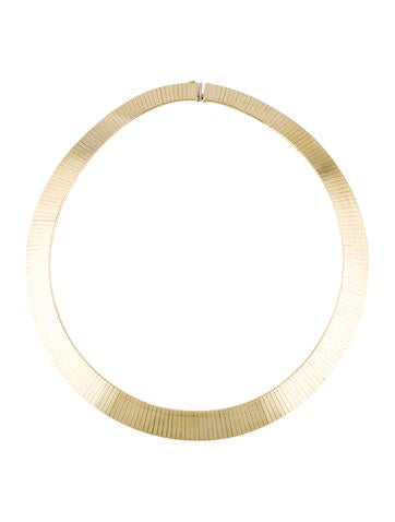 14K Omega Link Collar Necklace