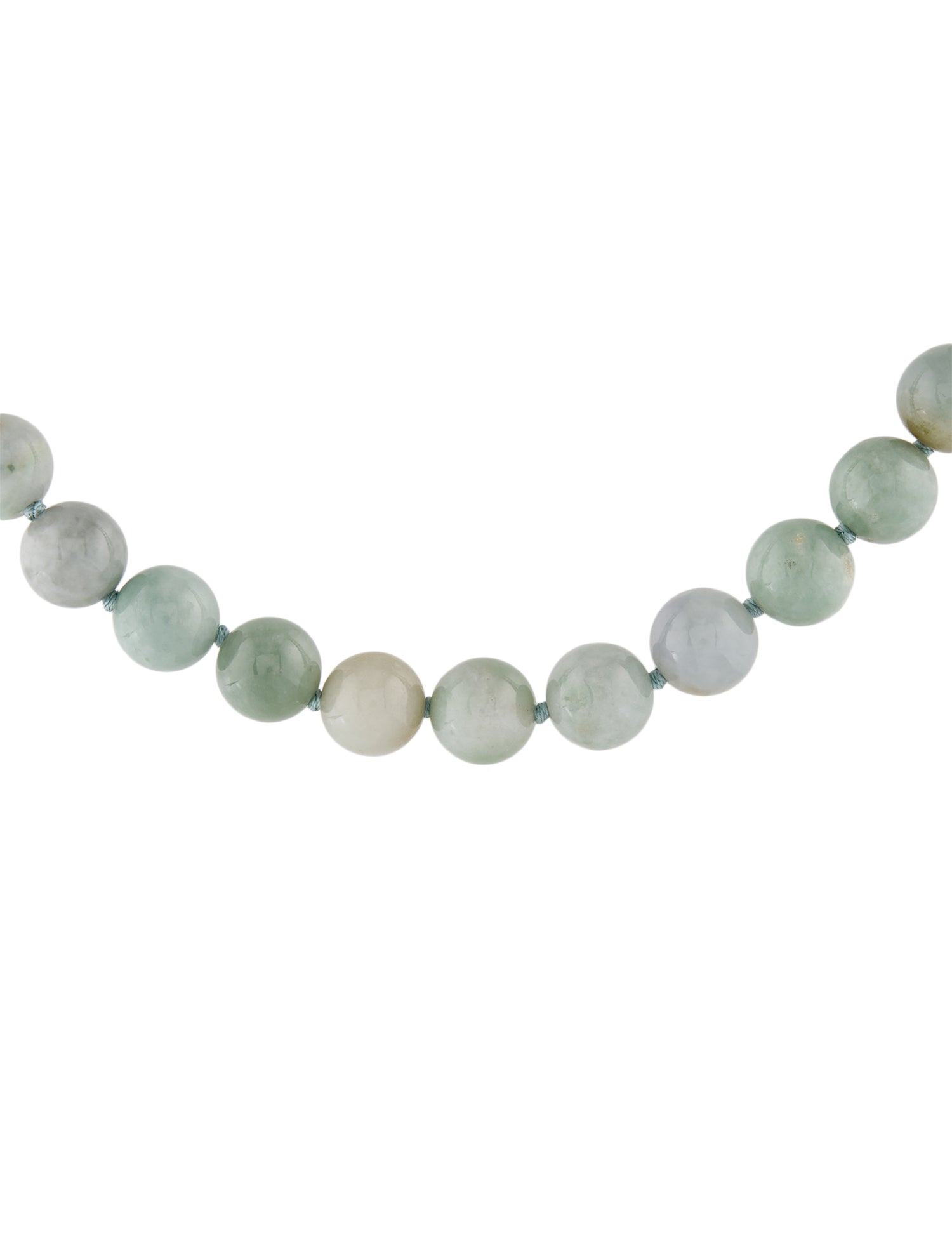 Necklace 14K Jadeite Bead Toggle Necklace