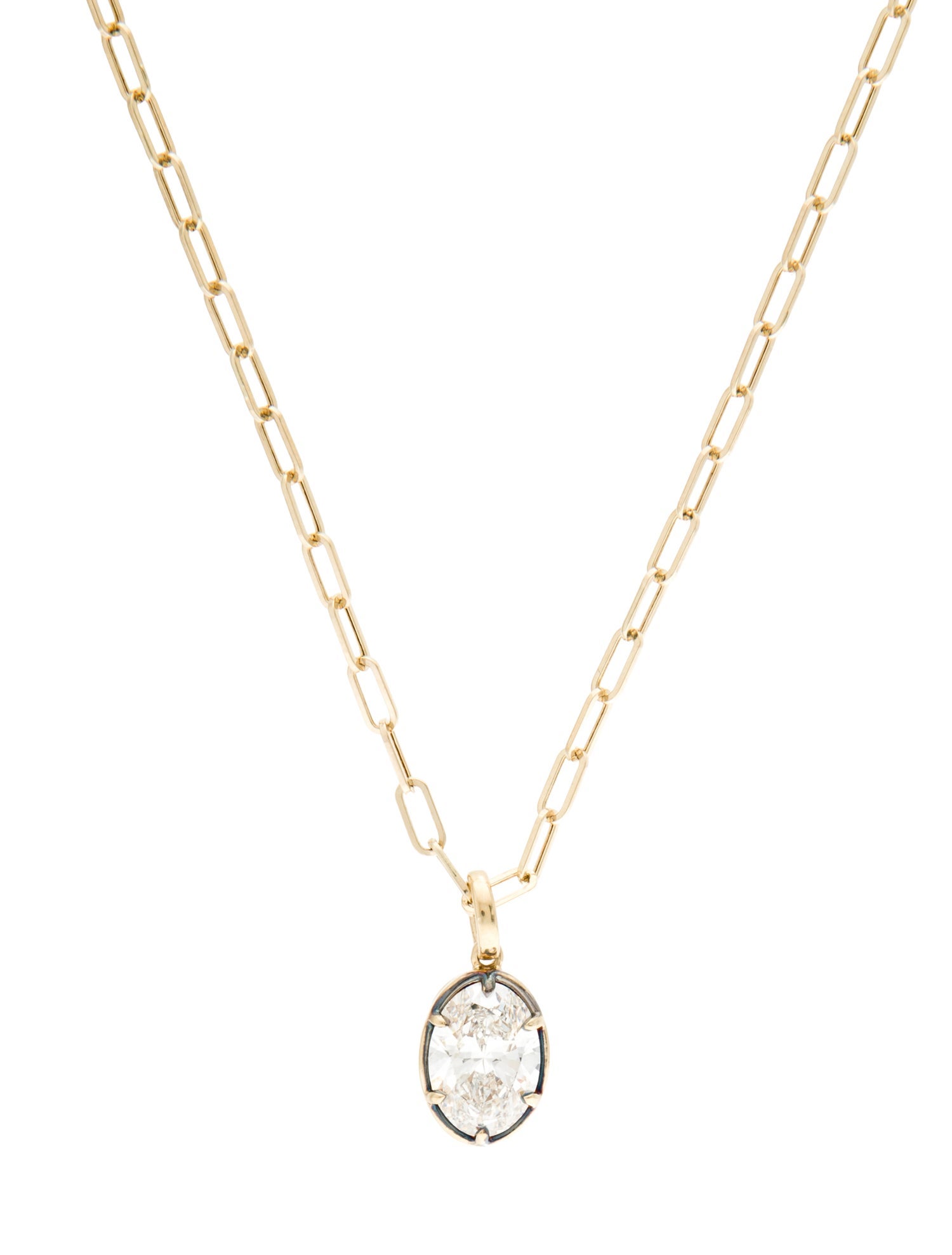 Necklace 14K 2.56ct Lab-Grown Diamond Pendant Necklace