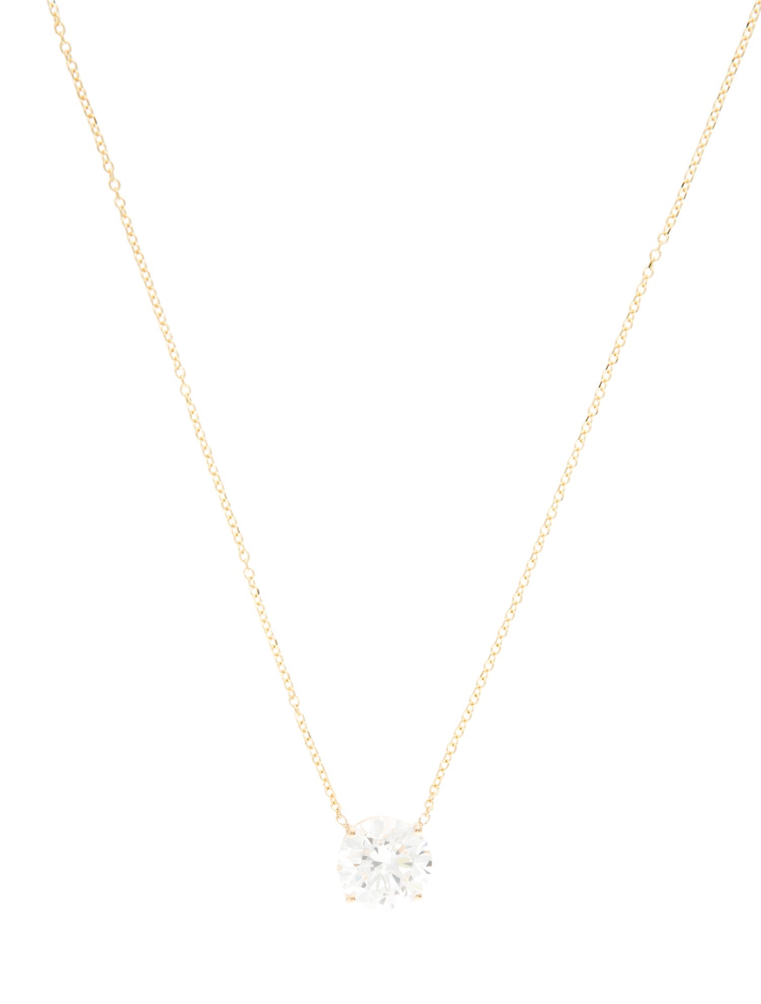 Necklace 14K 3.07ct Lab-Grown Diamond Pendant Necklace