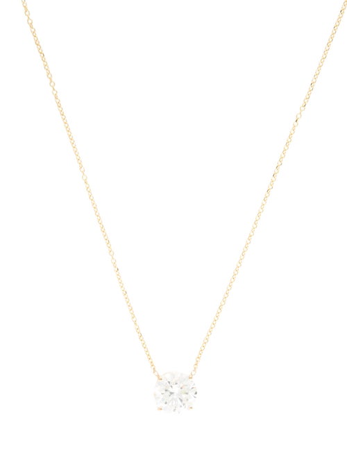 Necklace 14K 3.07ct Lab-Grown Diamond Pendant Necklace