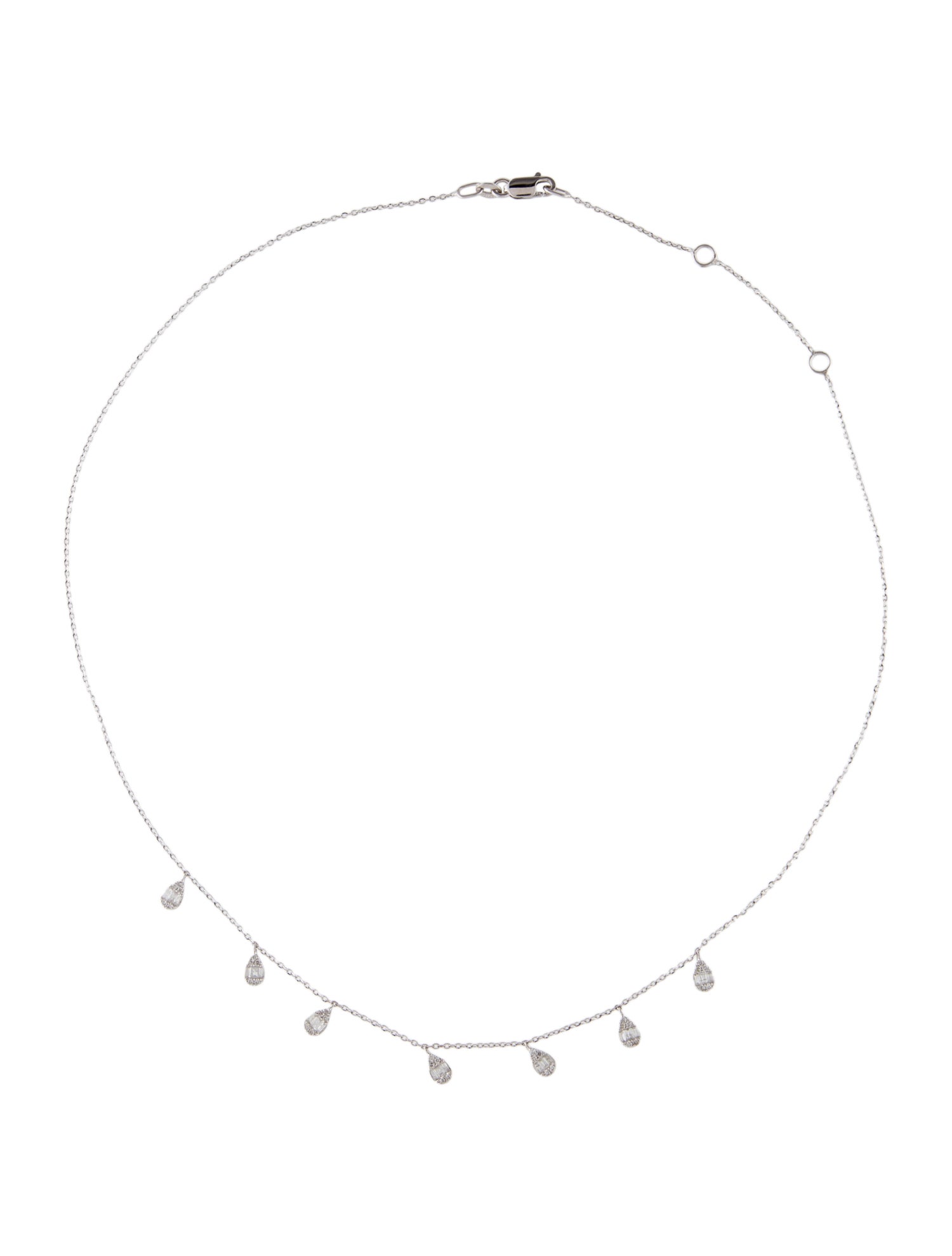 Necklace 14K Diamond Station Chain Necklace